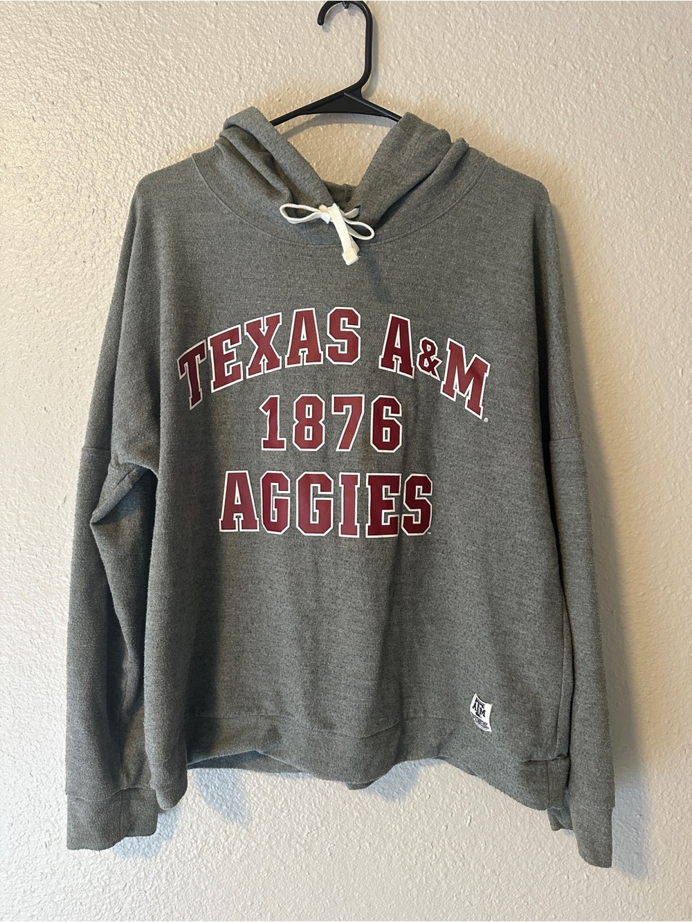PINK Victoria's Secret Gray Hoodie with Maroon Texas A&M Graphic